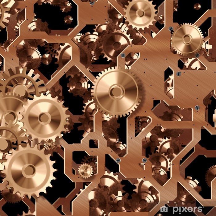 clockwork mechanism abstract teamwork illustration